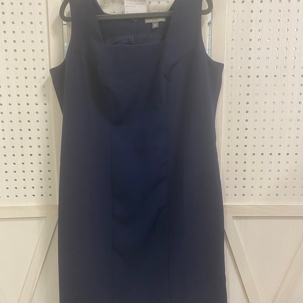 Jessica London Classic Navy Midi Dress